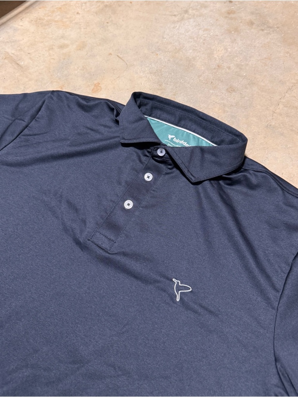 NEW Birddogs Men’s Polo Shirt Size L Blue Stretch Performance Golf Activewear